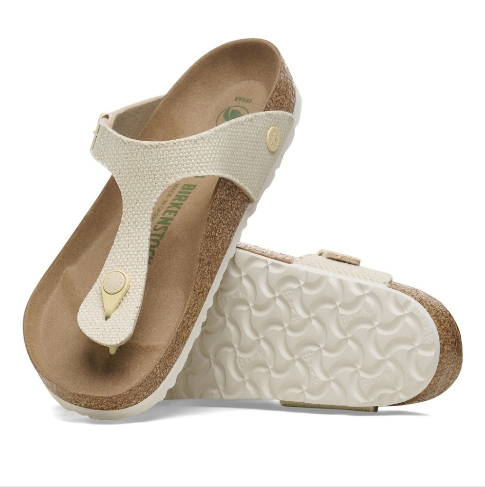 NEW BIRKENSTOCK White Gizeh T strap Thongs  SANDALS